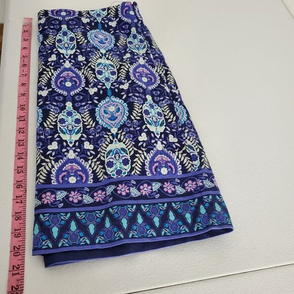 Talbots Womens Pencil Skirt Size 14 Colorful Medallion Abstract Side Zip Career - Picture 6 of 7